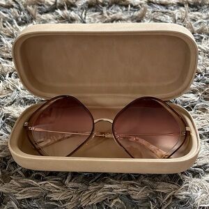 New ! Chloe Sunglasses with Pink Lens, Original Case, Contemporary and Trending